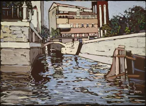 Parisexpressionism Prints: Memory of Venice 3 (Canal), 1904. Creator: Kandinsky, Wassily Vasilyevich (1866-1944)