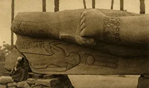 Memphis - The Colossal Statue of Rameses II (Detail), c1918-c1939. Creator: Unknown Memphis - The Colossal Statue of Rameses II (Detail), c1918-c1939. Creator: Unknown
