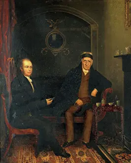 Bandage Prints: Two men, one with a bandaged head. Creator: Unknown
