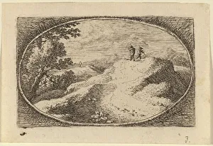 Swanevelt Herman Van Prints: Two Men on a Bare Hill. Creator: Herman van Swanevelt