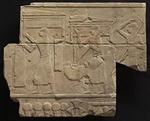 Men Bearing Tomb Equipment, 667-647 BC. Creator: Unknown