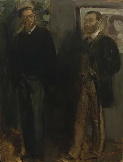 Levy Prints: Two Men, ca. 1865-69. Creator: Edgar Degas