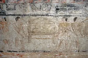 Men carrying a chest relief, Mastaba of Mereruka, Saqqara, Egypt, Old Kingdom, 2340 BC (2003). Creator: Unknown