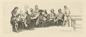 Billiard Gallery: Men in a coffee house with a Billiard room, 1814. Artist: Marcus, Jacob Ernst (1774-1826)