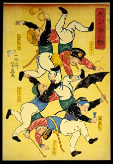 Five Men Doing the Work of Ten Bodies (Gonin jushin no hataraki), 1861 Five Men Doing the Work of Ten Bodies (Gonin jushin no hataraki), 1861