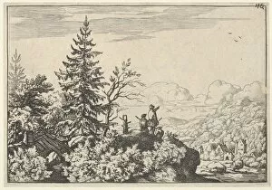 Allart Van Gallery: The Two Men on the Hill, 17th century. Creator: Allart van Everdingen