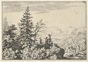 Everdingen Prints: The Two Men on the Hill, 17th century. Creator: Allart van Everdingen