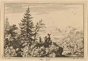 Allart Van Everdingen Gallery: Two Men on a Hill, probably c. 1645 / 1656. Creator: Allart van Everdingen