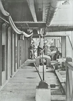 Hydraulic Prints: Men on the Hydraulic Lever Platform of the Woolwich Ferry, London, 1896