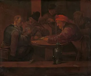 Cards Prints: Men Playing Cards in a Tavern, c.1660-c.1680. Creator: Daniel Boone