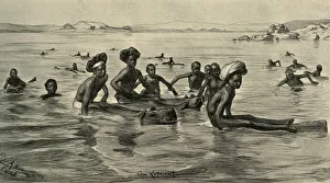 Floating Prints: Men in the River Nile at the First Cataract