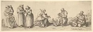 Callote Gallery: Six Men and Women Beggars, 1630. Creator: Wenceslaus Hollar