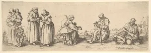 Jacques Prints: Six Men and Women Beggars, 1630. Creator: Wenceslaus Hollar