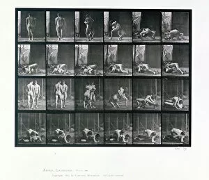 Action Collection: Two men wrestling, 1887. Artist: Eadweard J Muybridge