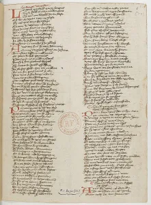 Cuisine Gallery: Menagier de Paris, a manuscript page, 1393. Artist: Anonymous master
