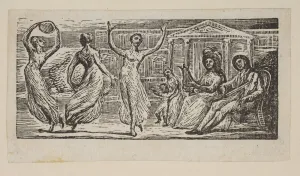 Publius Vergilius Maro Prints: Menalcus Watching Women Dance, from Thorntons Pastorals of Virgil, 1821