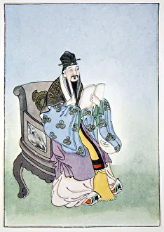 4th Century Bc Prints: Mencius, ancient Chinese philosopher, 1922