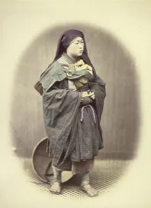 Vignette Prints: Mendicant Nun, 1866-1867. Creator: Felice Beato