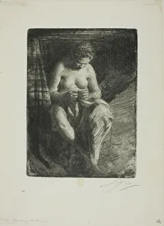 Fixing Prints: Mending, 1905. Creator: Anders Leonard Zorn