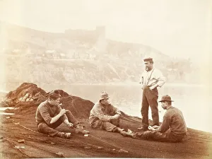 Mending Prints: Mending The Nets, 1890. Creator: Frank Meadow Sutcliffe