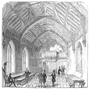 Almshouse Gallery: The Hundred Mennes Hall, St. Cross, 1845. Creator: Unknown