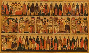 Novgorod School Prints: Menology of the month of July, between 1750 and 1800. Creator: Novgorod school