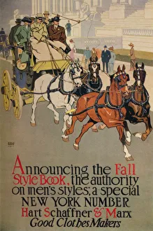 A Mens fashion magazine cover for The Fall Style Book, 1911. Artist: Edward Penfield