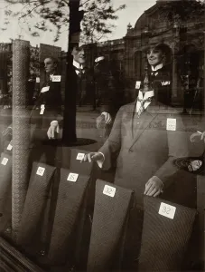 Shop Window Prints: Men's Fashions, 1925, (1956). Creator: Eugene Atget