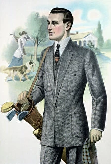 Mens golfing fashions, c1910