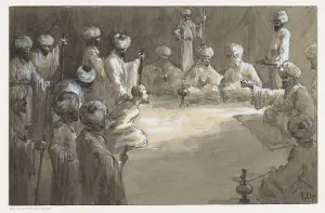 Assembly Prints: Men's meeting, 1910 or earlier. Creator: Louwerse, H.C