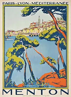 Railroad Prints: Menton, c1922. Creator: Broders, Roger (1883-1953)