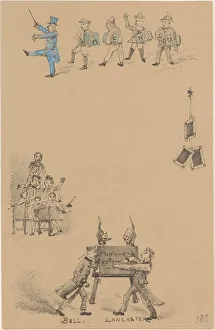Menu card with teachers and students, 1878-1917. Creator: Theo van Hoytema