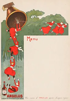 Menu Page (Angelus: Liqeur des Salesiens de Dom Bosco), 1911. Creator: Leonetto Cappiello