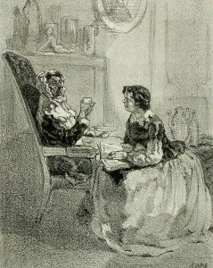 Rops Felicien Prints: Menus Propos, 1856. Creator: Félicien Rops