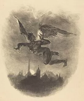 And Xa9 Gallery: Mephistopheles in the Air, 1828. Creator: Eugene Delacroix