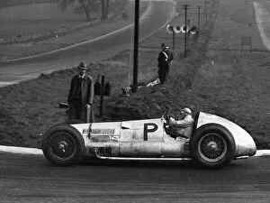 Castle Donington Gallery: Mercedes Benz W154, Hermann Lang, Donington Grand Prix 1938. Creator: Unknown