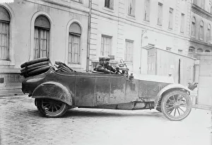 Muddy Prints: Mercedes car captured by French, between c1914 and c1915. Creator: Bain News Service