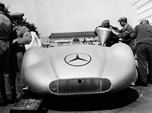 Mercedes Streamliner car at Avus motor racing circuit, Berlin, Germany, c1937