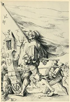 Hose Prints: Mercenaries, 1516, (1943). Creator: Urs Graf
