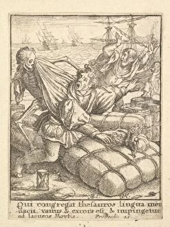 Bale Gallery: The Merchant, from the Dance of Death, 1651. Creator: Wenceslaus Hollar