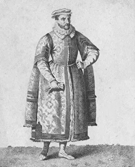 Citizenship Prints: A Merchant - Dress of Eminent Citizens in 1640, 1807. Artist: Warren