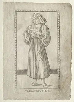 The Merchant (from the Tarocchi, series E: Conditions of Man, #4), before 1467. Creator