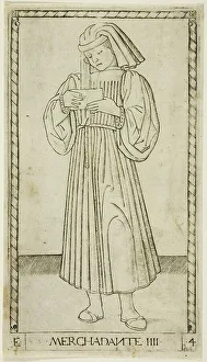 Mantegna Prints: The Merchant, plate four from The Ranks and Conditions of Men, c.1465. Creator: Unknown
