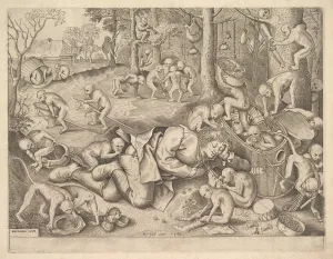 The Merchant Robbed by Monkeys, 1562. Creators: Pieter van der Heyden