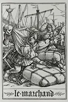 Merchant Prints: The Merchant from 'The Dance of Death', 1538, (1877). Creator: Unknown