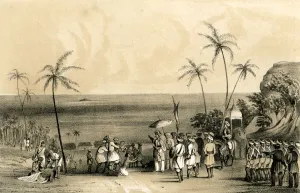 Julia Prints: The merchants of Calicut seized and chained to a barren rock by order of Tippoo Saib