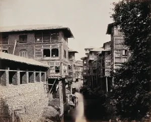Lumber Prints: Merchants houses above the Marqual canal