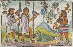 Mesoamerica Prints: Merchants (Pochtecas) and their wares in Tzinacantlan