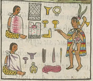 Mesoamerica Prints: Merchants (Pochtecas) and their wares in Tzinacantlan