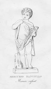 Pius Vi Prints: Mercurio Fanciulo (Mercure enfant), c1850